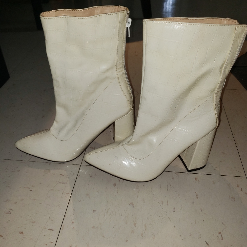 White pleather heals